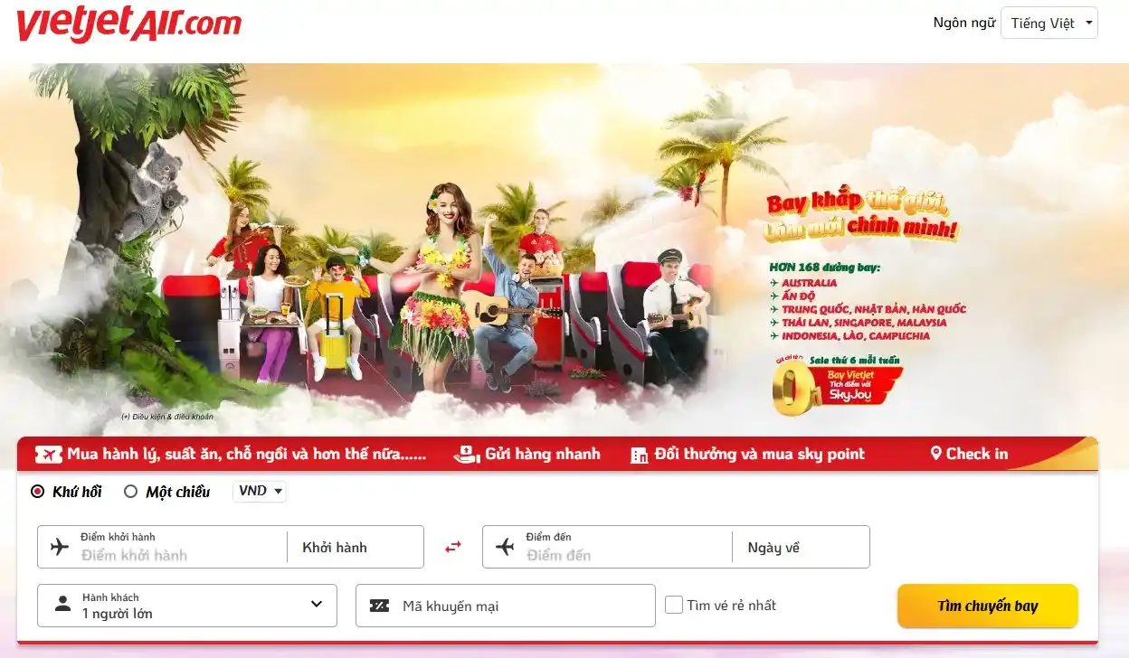 Vé Máy Bay Giá Rẻ Vietjet Air Khuyến Mãi